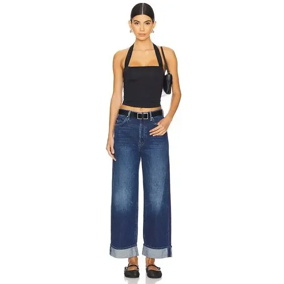 MOTHER Lil Spitfire Nerdy Cuff Jeans 26 Did You Bring Me Anything High Rise USA